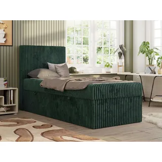 MKS JUGENDBETT TILIO 90/200 - Dunkelgrün - H4 - Links Seite