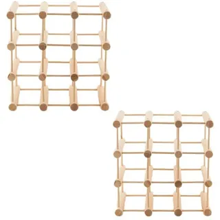 Proregal Weinregal 36 x 36 x 24 cm Natur