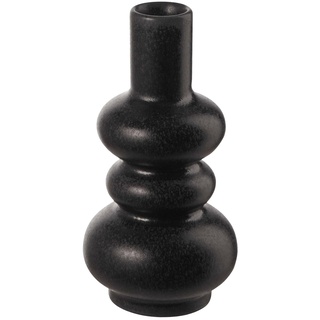 ASA Selection Vase COMO, Schwarz matt - Steingut - H 12 cm