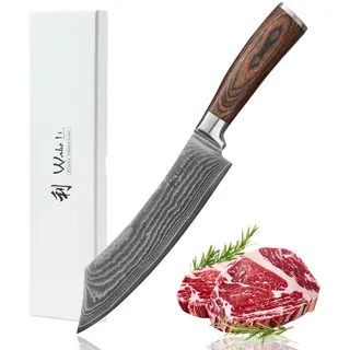 Wakoli Edib Damast BBQ Blockmesser 20 cm