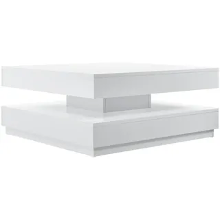 [en.casa] Couchtisch Florenz Weiß Holzwerkstoff 76 x 38 x 76 cm