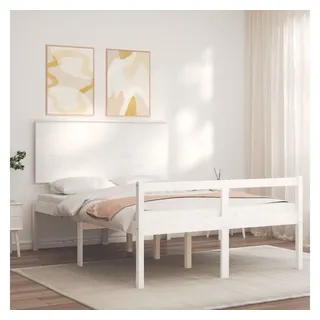 vidaXL Seniorenbett 140 x 200 cm Weiß