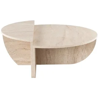 vente-unique Couchtisch 2-teilig Beige Spanplatte 60 x 30 cm