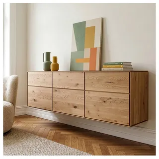 Lomadox Sideboard WYNDHAM-69, Kommode 172cm, stehend/hängend, Wildeiche massiv geölt braun