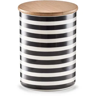 Zeller Vorratsdose Stripes schwarz/weiß Ø 11,5 x 15 cm 0,9 l
