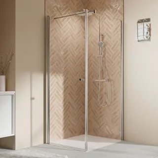 Breuer Elana 2.0 Seitenwand rechts 90 x 200 cm Silber Klarglas Sicherheitsglas