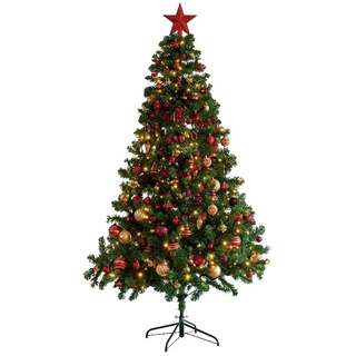 Everlands Künstlicher Weihnachtsbaum 180cm mit Kugeln & Beleuchtung