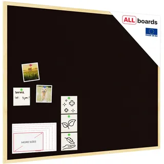 ALLboards Pinnwand 100 x 80 cm Schwarz