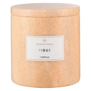 blomus Duftkerze -FRABLI- Edler Kerzenduft: Luxuriöses Design & Exklusives Aroma, Qualität, Hochwertig, Nachhaltig, Sojawachs, Marmor, Travertin, 8cm, 10cm orange Ø 10 cm x 10 cm x 11 cm x 10 cm