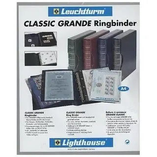 Leuchtturm Bindegerät Zubehör, Grande Ringbinder im Classic-Design, inkl. Schutzkassette, rot