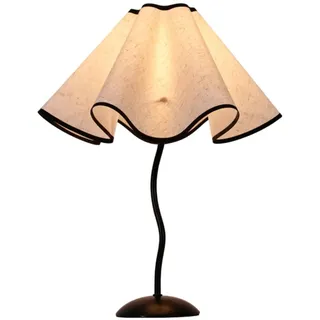GUANSHAN Vintage-Tischlampe mit Blütenblatt-Schirm, elegante Retro-Tischlampe mit Lotusblatt, Nachttischbeleuchtung, dekorative Tischlampe, Nachtlicht für Schlafzimmer, Wohnzimmer