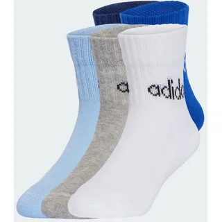 adidas Kids Linear Ankle Socken 5er Pack Dark Blue / Royal Blue / Glow Blue / Medium Grey Heather 31-33
