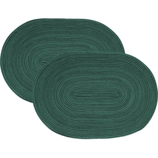 Platzset, Tischset "Samba" 2er-Pack, PICHLER, (2-St), Uni grün rund - 38 cm x 38 cm