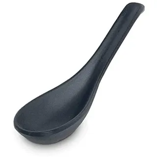 yoaxia ® - [ Melamin MATT SCHWARZ ] Suppenlöffel/Reislöffel/Löffel Kunststoff 14,5cm x 4cm