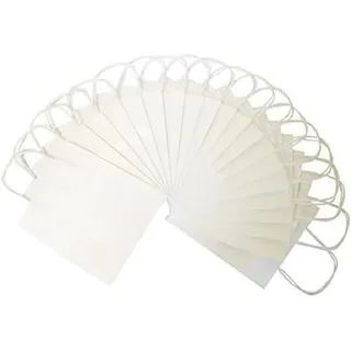 Folia Papier-Tragetaschen S weiß 12,5 x 15,0 cm, 20 St.