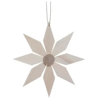 Christbaumschmuck Christbaumschmuck Holzstern mit 8 großen Segmenten ø 10 cm NEU