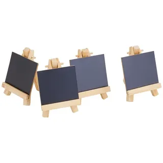 VBS Tafel Mini-Staffelei mit Kreidetafel, 4 Stück schwarz