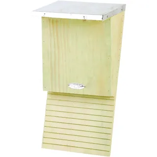 Nistkasten aus Holz und Metall für Fledermaus, 16 x 19 x 39 cm weiß