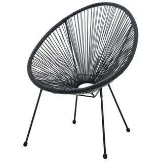Möbilia Gartenstuhl 73 x 73 x 88 cm schwarz 2 St.