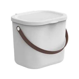 Rotho Babydesign Yuma Windeleimer klein - aus recyceltem Kunststoff, hygienisch & umweltfreundlich – mit Deckel & Tragegriff, weiss, 6 Liter
