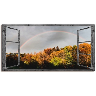 Wandbild »Fensterblick - Regenbogen«, Fensterblick, (1 St.), 21704305-0 bunt B/H: 100 cm x 50 cm