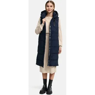 Steppweste MARIKOO "Narikaa", Damen, Gr. S, blau (navy), Obermaterial: 100% Polyester. Innenseite: 100% Polyester, Westen Steppweste, mit weichem Teddyfell