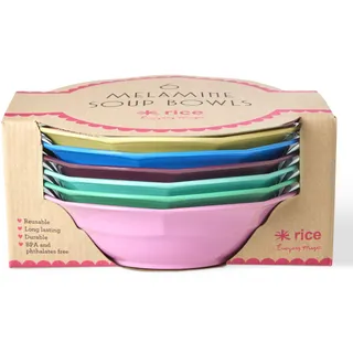 Rice Suppenteller Show Your True Colors mehrfarbig 6er Set