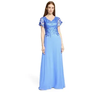 Vera Mont Abendkleid mit Stickerei Paris Blau 42