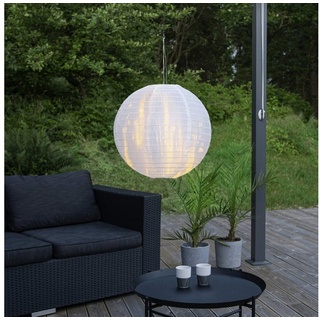STAR TRADING LED Lampion Lampion Lampenschirm rund D: 40cm weiß für Hängefassungen für Außen weiß
