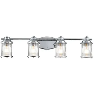 Kichler LED Wandleuchte, LED wechselbar, warmweiß, Spiegelleuchten Bad-lampen Wand Badezimmerlampen Treppenhaus, B 86cm silberfarben