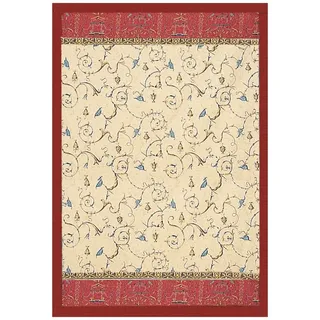 BASSETTI Oplontis Plaid 155 x 220 cm Rot/Beige