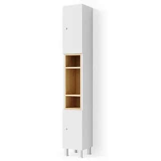 Vicco Aquis Hochschrank 30 x 190 cm Weiß Holz