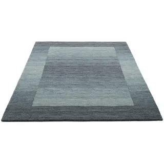Wollteppich THEKO "Gabbeh Super" Teppiche Gr. B/L: 200 cm x 300 cm, 9 mm, 1 St., grau (grau, blau) Schurwollteppiche