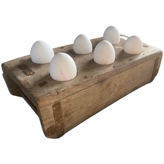 Rungassi Eierbecher Eierhalter aus einer alte Ziegelform Unika Backste, (1-tlg), Holz, Handarbeit braun