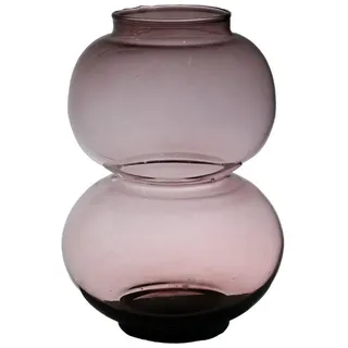 INNA-Glas Kugelvase Kugelige Glas Vase HERIBETO, recycelt, violett-klar, 25 cm, Ø 16 cm lila