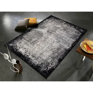 WK Wohnen BORDER Teppich 140 x 200 cm Grau