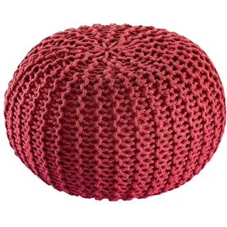 amagohome Pouf Outdoor Kunststoff ø 45 cm Rostbraun
