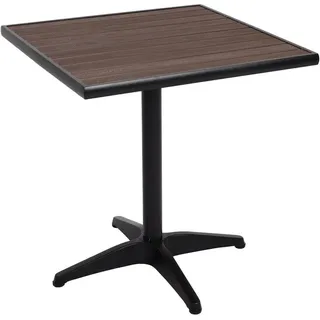 MCW Gartentisch 70 x 70 x 74 cm Schwarz/Dunkelbraun