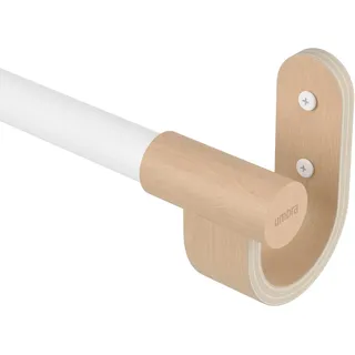Umbra Vorhangstange Bellwood 1-läufig Ø 25 mm 107 - 305 cm Weiß/Natur