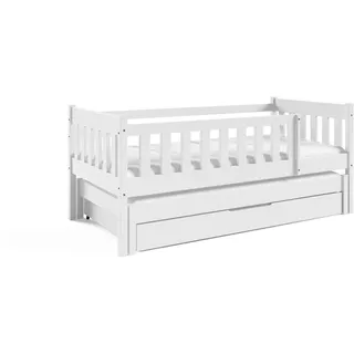 masseno Etagenbett STELLA 80 x 160 cm Kiefer massiv weiß