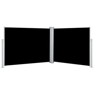 vidaXL Ausziehbare Seitenmarkise 1,4 x 10 m schwarz