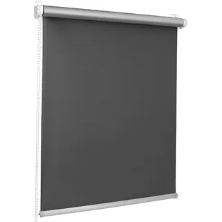 ROLLMAXXX Thermo Verdunkelungsrollo Klemmfix ohne Bohren (90 x 215 cm, Grau)