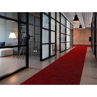 Primaflor-Ideen in Textil Läufer Schmutzfangläufer PICOLLO, Made in Belgium, rechteckig, Höhe: 8 mm, Schmutzfangmatte, meliert, robust & strapazierfähig, rutschhemmend rot 200 cm x 150 cm x 8 mm
