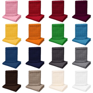 Posteli Handtuch-Set aus Luxus Serie 100% Baumwolle in 8 Größen & 17 Farben verfügbar, Farbe: ROT, Größe: 2er Pack 50x70cm - Duschvorleger