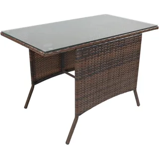 VCM Raloso Gartentisch 114 x 64 x 74 cm Braun