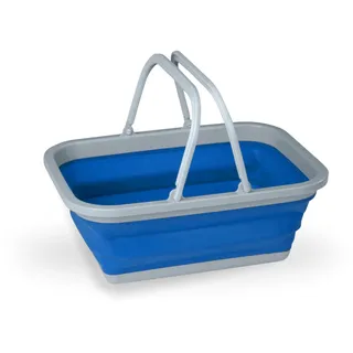 BERGER Faltschüssel mit Henkel 16 l | Spülschüssel faltbar für Camping Küche & Outdoor | Faltbare Schüssel Einkaufstasche | platzsparender Aufbewahrungsbehälter, robust & hygienisch