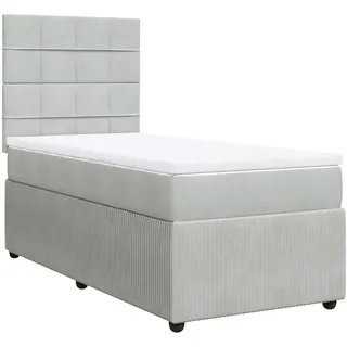 vidaXL Boxspringbett 80 x 200 cm Hellgrau