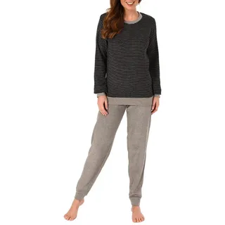 RELAX by Normann Frottee Pyjama Damen Schwarz 36/38