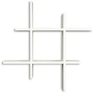 levandeo Bücherregal 75 x 75 cm Weiß