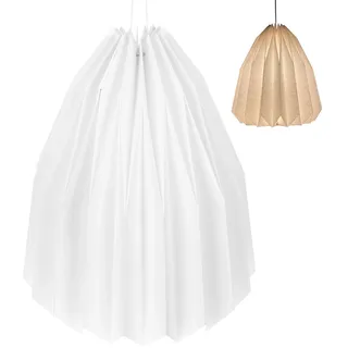 OSALADI Faltbarer Lampenschirm Papier-Origami-Lampenschirm Hängeleuchten Weißer Hänge Gefalteter Papier- Lichtabdeckung Für Home-Office-Hotel